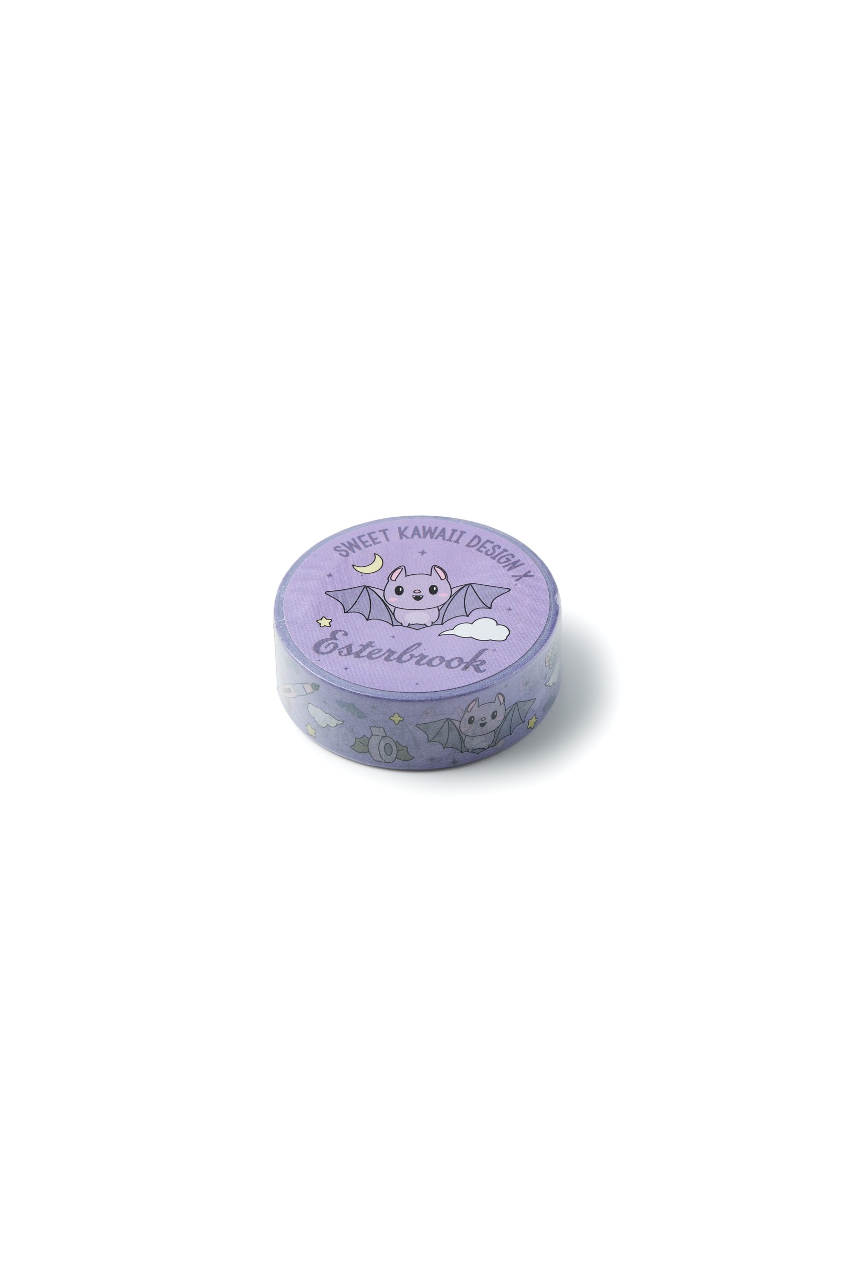 ESTERBROOK SWEETLY HAUNTED PASTEL HALLOWEEN PURPLE BATS WASHI